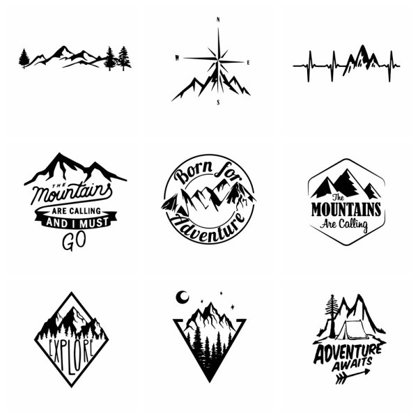 В горах (с наклейками)