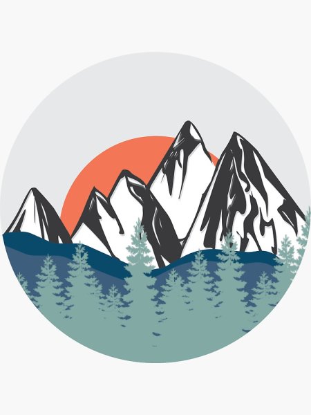 Виниловые наклейки горы