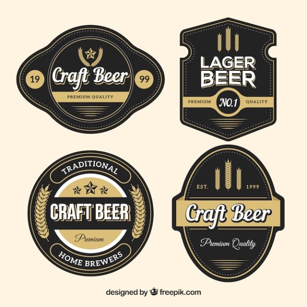 Современная пивная этикетка