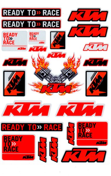 Набор наклеек на КТМ