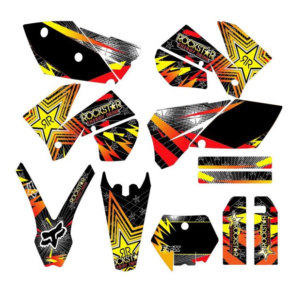 Комплект наклеек KTM EXC 2008-2011 redbull4-Black