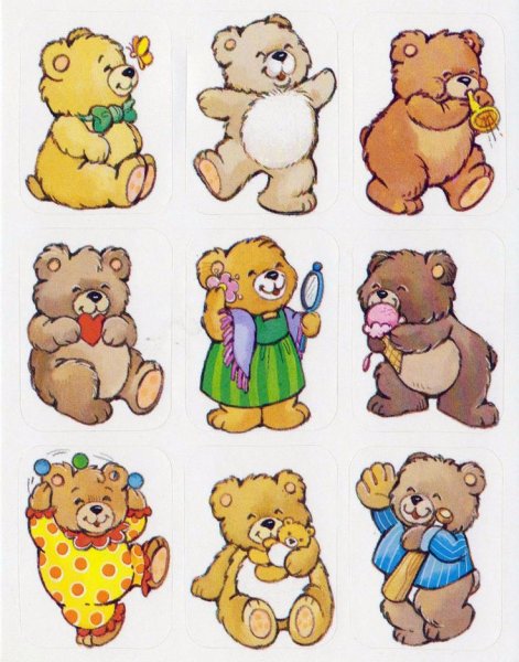 Стикеры мишки