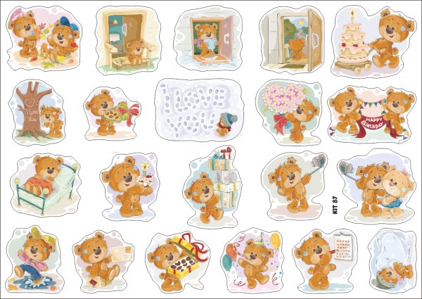 Наклейка - Медвежонок