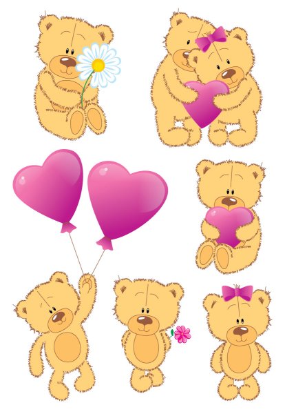 Стикеры мишки