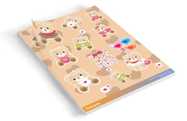 Наклейки мишки Тедди