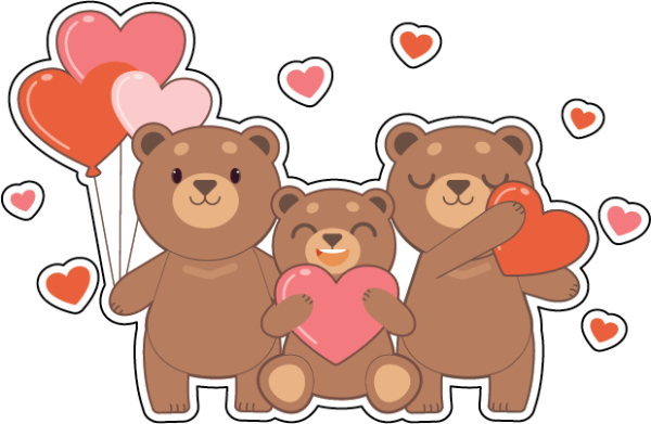 Стикеры мишки