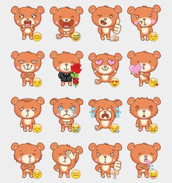 Стикеры Медвежонок