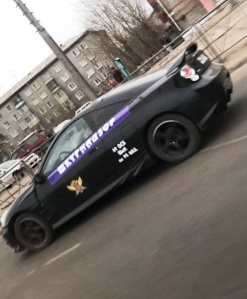 Наклейка бункер контроль на ВАЗ 2114