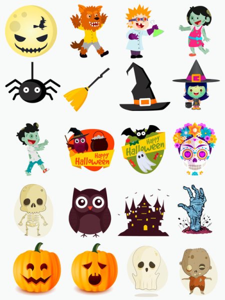 Наклейки к Хэллоуину