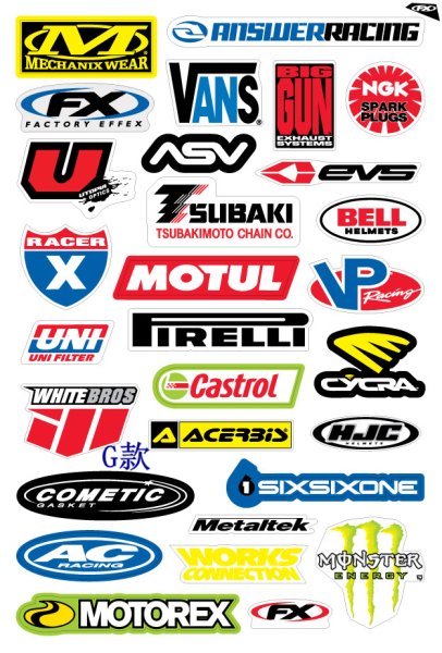 Стикеры фирм одежды