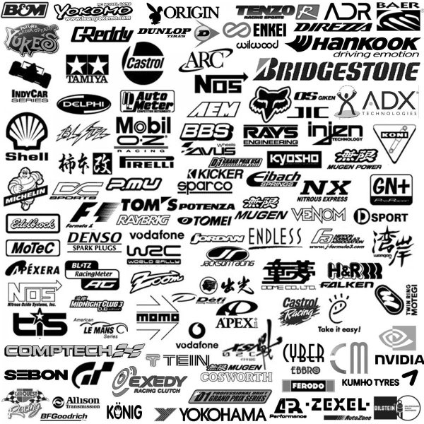 Наклейки логотипы брендов