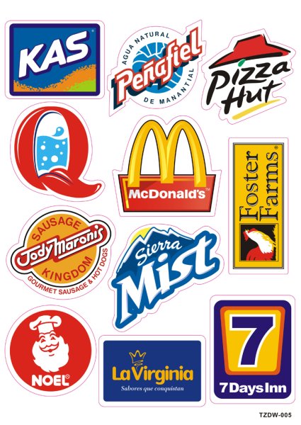 Наклейки фирм одежды