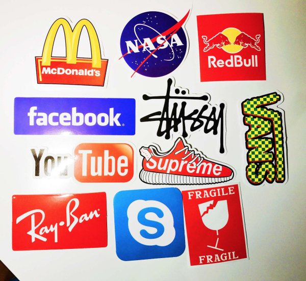 Наклейки с логотипом