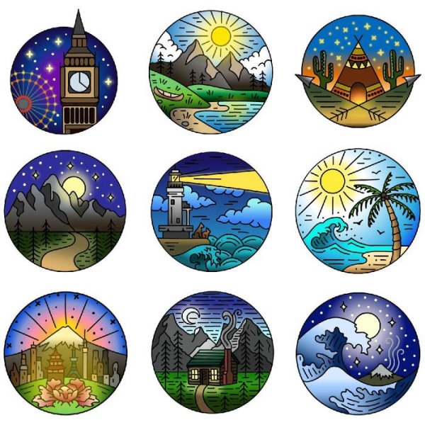 Путешествия (с наклейками)