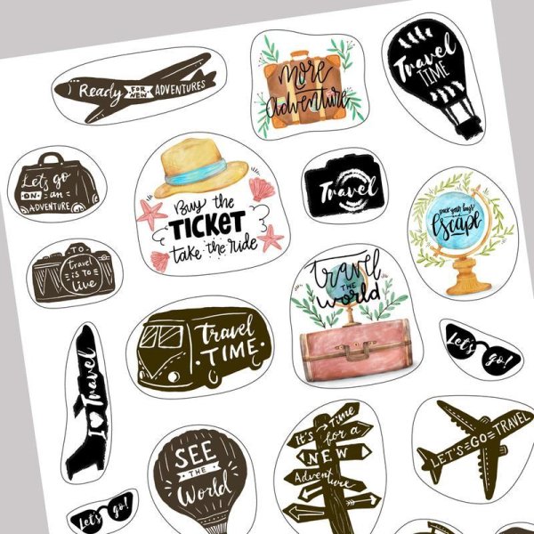 Путешествия (с наклейками)