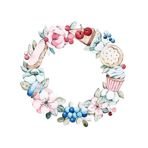 Акварельные логотипы для кондитерской