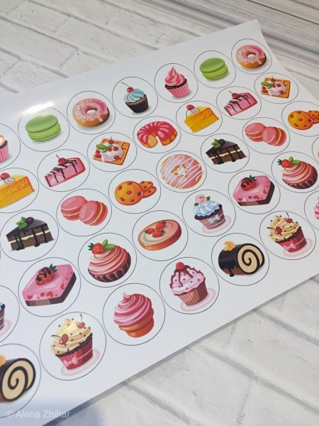 Наклейки для кондитера