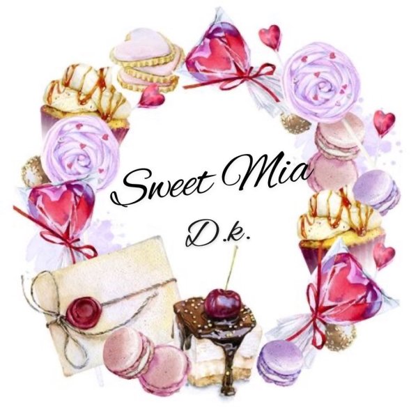 Акварельные сладости для визитки