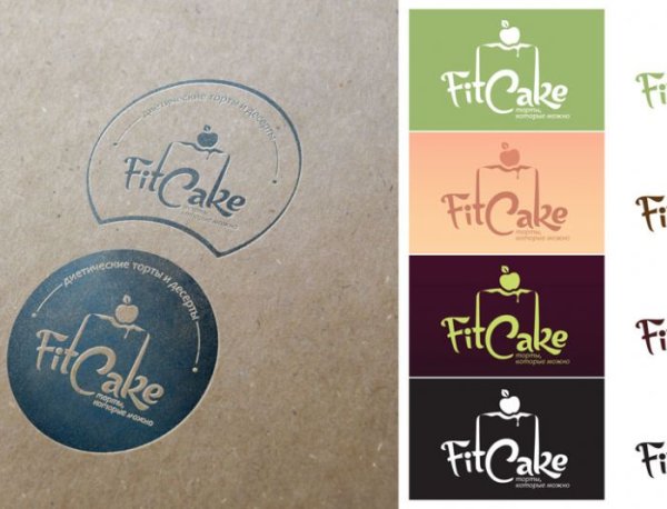 Наклейка логотип для кондитерской упаковки