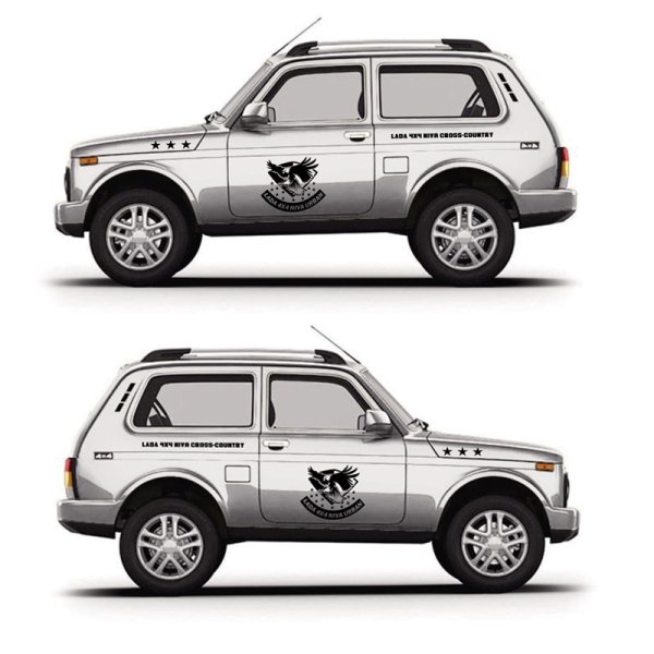 Наклейки на ниву