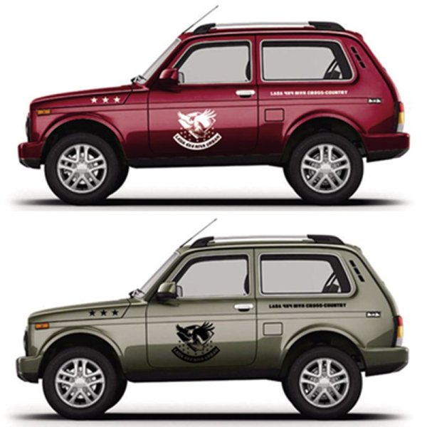 Наклейки на ниву