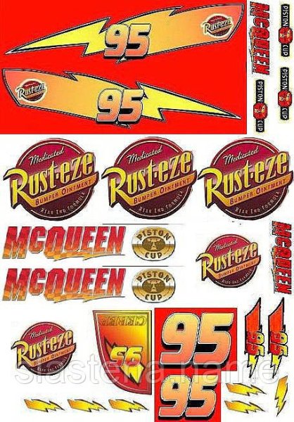 Disney Pixar cars наклейки