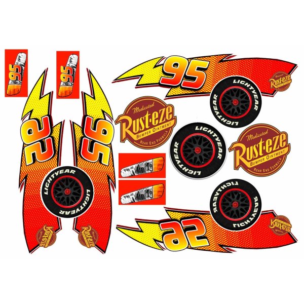 Наклейки молния Маккуин молния Маккуин