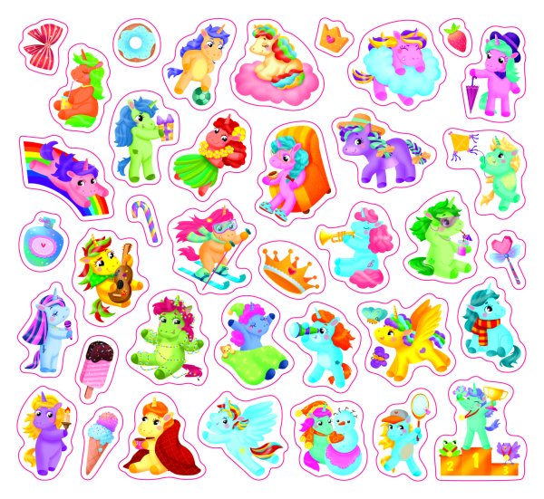 Веселые наклейки