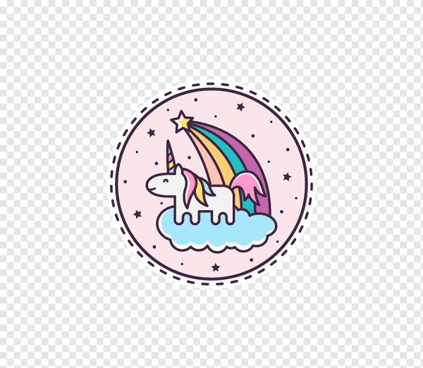 Наклейки с единорожкой