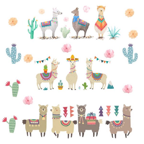 Наклейки с альпаками