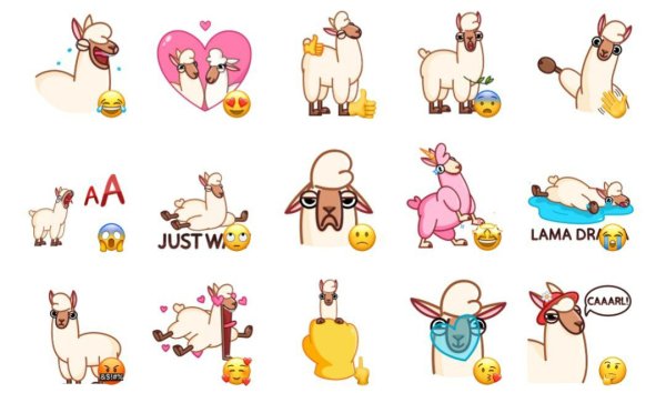 Стикеры "лама"