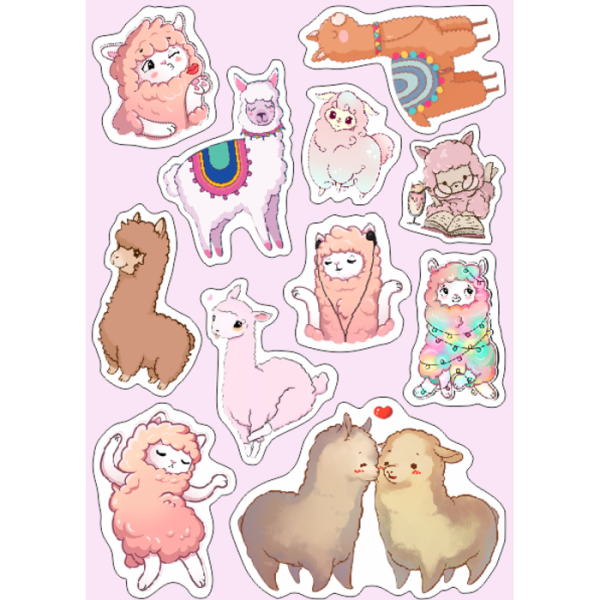 Стикеры альпака