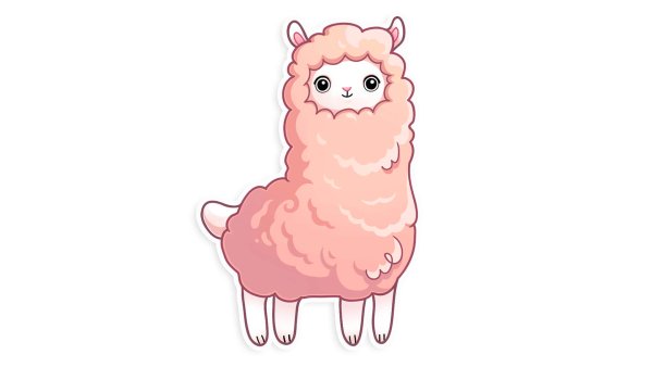 Наклейки с альпакой ламой