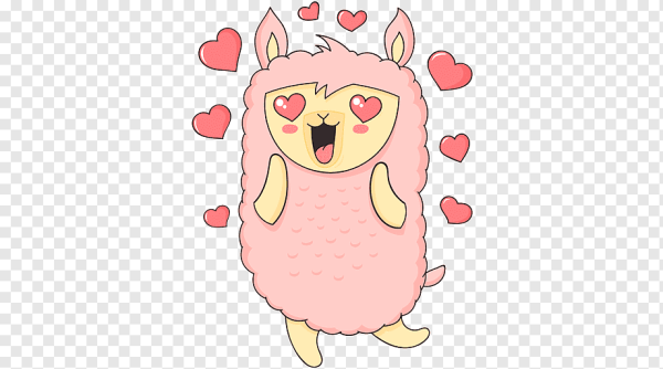 Стикеры лама Молли