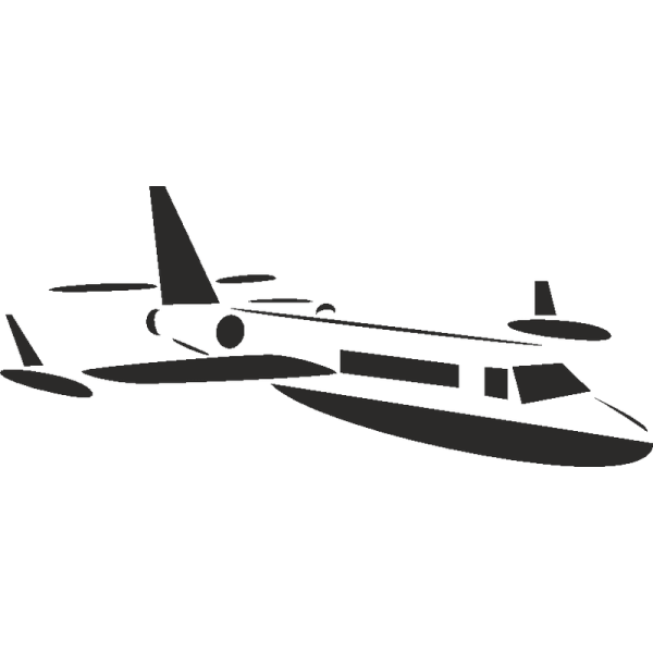 Наклейка пассажирский самолет