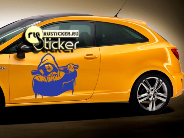 Надпись на машине хулиганка