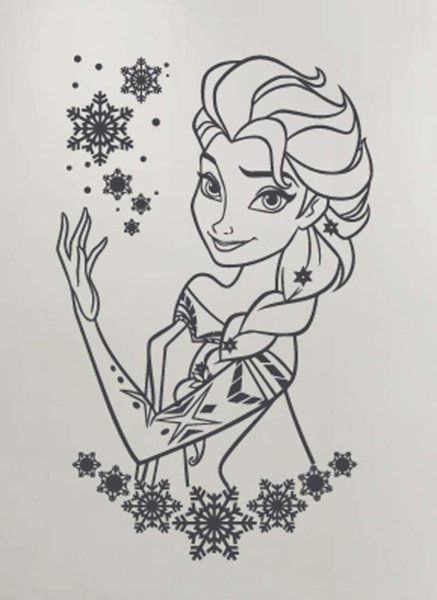 Эльза наклейки на стену