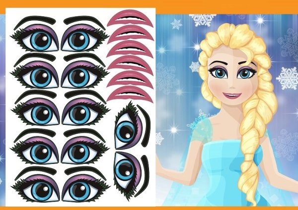 Холодное сердце для капкейков