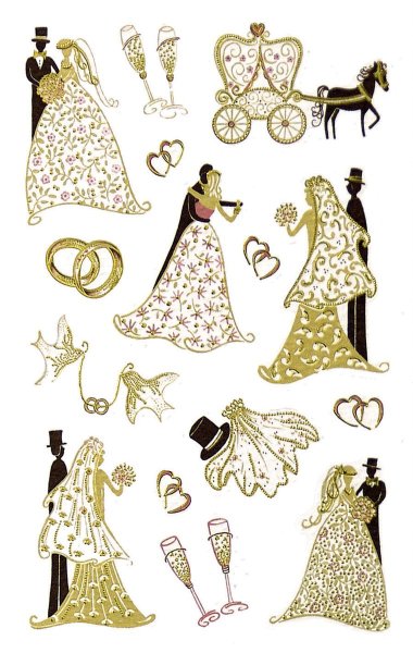 Многоразовые наклейки. Свадьба