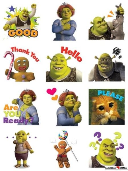 Наклейки Шрек для печати