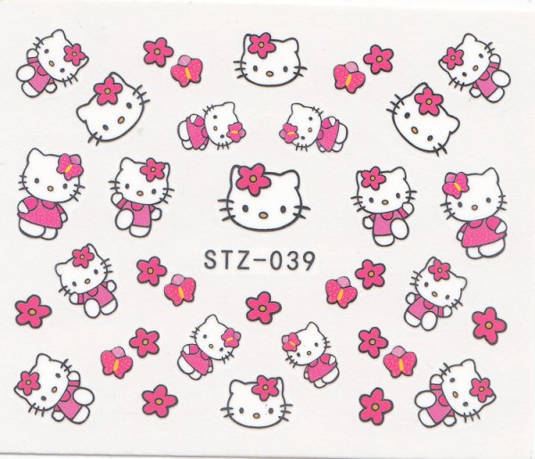Наклейки для ногтей Хэллоу Китти