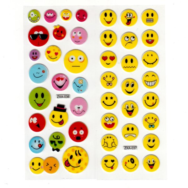 Наклейки детские "смайлики"