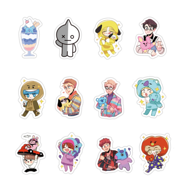 Наклейки BTS И bt21