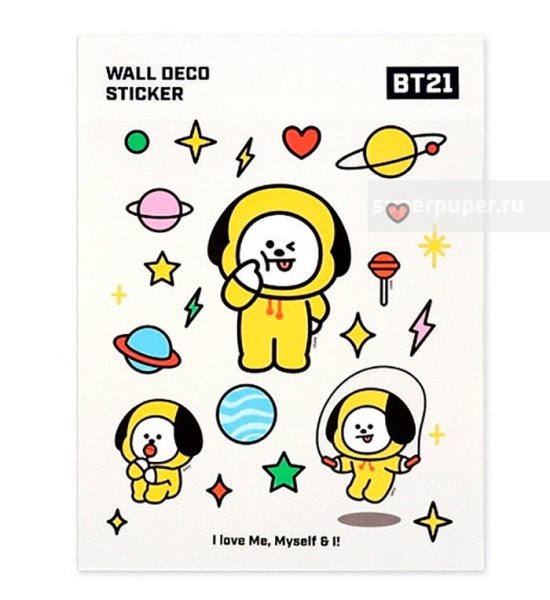 Наклейки Юнги bt21