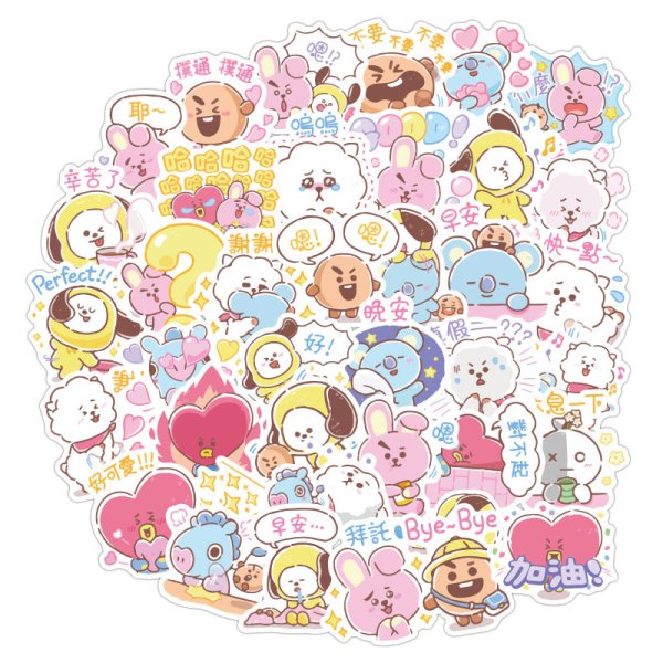 Bt21 наклейки