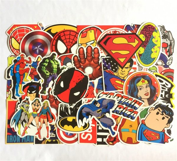 Наклейки с супергероями