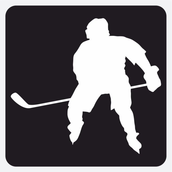 Этикетка с хоккеем