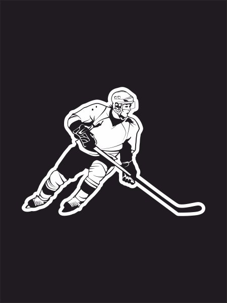 Наклейка хоккеиста на машину