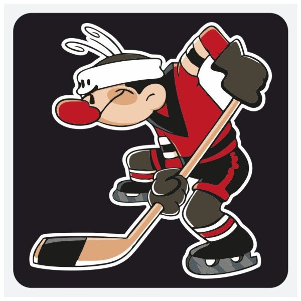 Хоккеист силуэт