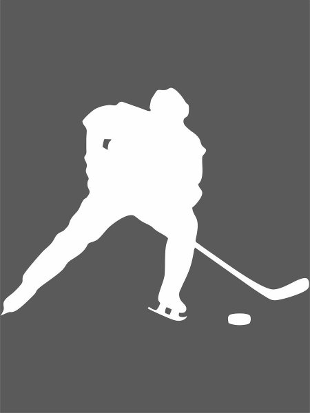 Наклейка хоккеиста на машину